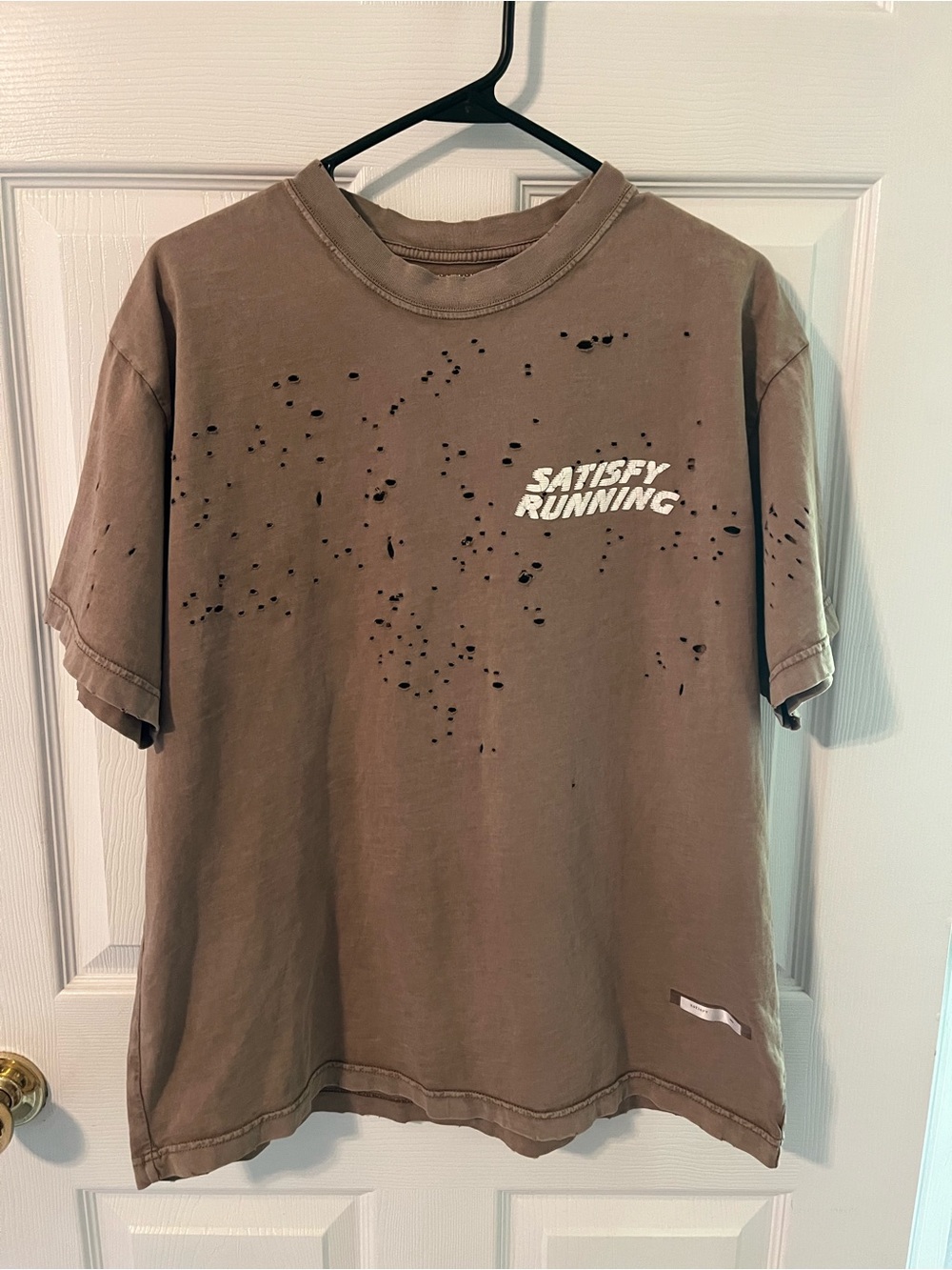 Satisfy Running Short-Sleeve Tee in Brown